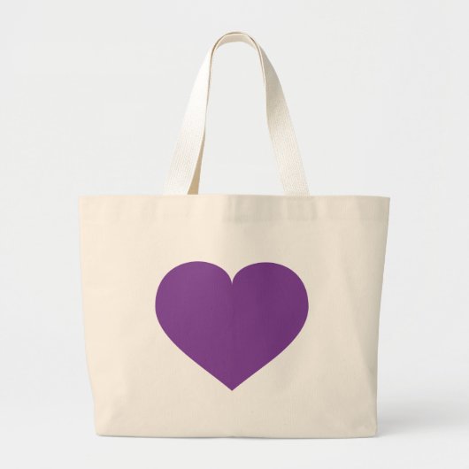 Grand Tote Bag Coeur pourpre (Devant)