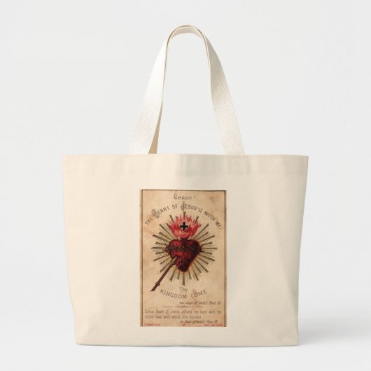 Grand Tote Bag Coeur sacré (Devant)