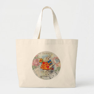 Grand Tote Bag Cœurs de Lapin Blanc Alice Classique