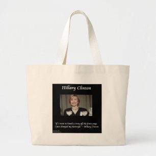 Grand Tote Bag Coiffures d'Hillary Clinton & citations des gros t