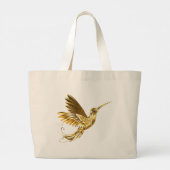 Grand Tote Bag Colibri noir et or (Dos)
