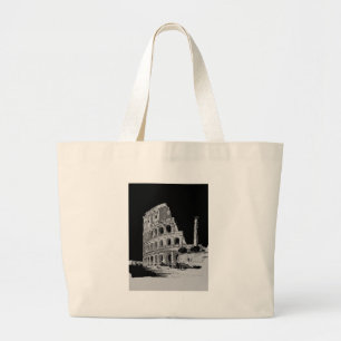 Grand Tote Bag Colisée noire et blanche