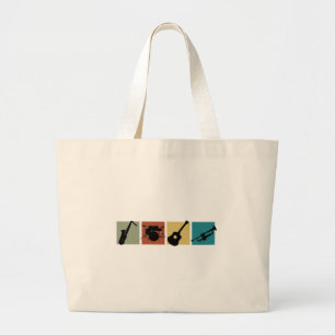 Grand Tote Bag Collage d'instrument de musique de tba
