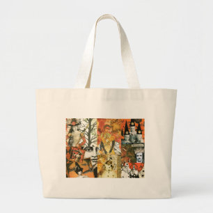 Grand Tote Bag Collage Halloween vintage