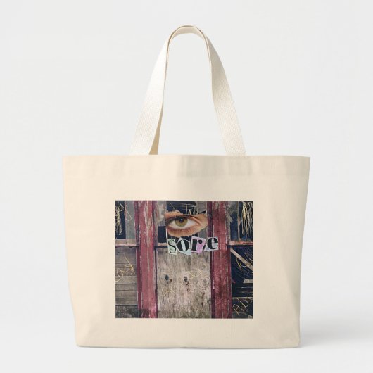 Grand Tote Bag collage oculaire (Devant)