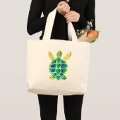 Grand Tote Bag Collection d'amour de tortue de mer (Devant (produit))