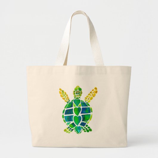 Grand Tote Bag Collection d'amour de tortue de mer (Devant)
