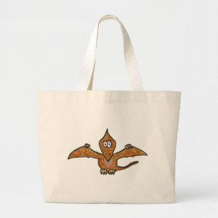 Grand Tote Bag Collection de dinosaure de ptérodactyle de crayon