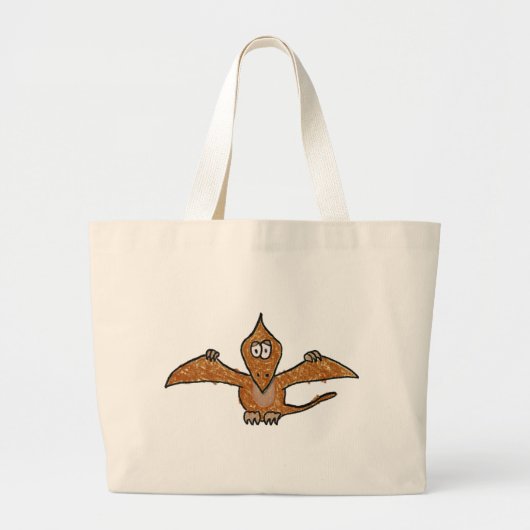 Grand Tote Bag Collection de dinosaure de ptérodactyle de crayon (Devant)