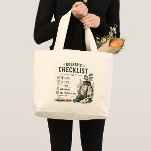 Grand Tote Bag Collection de liste de contrôle amusante de la vie