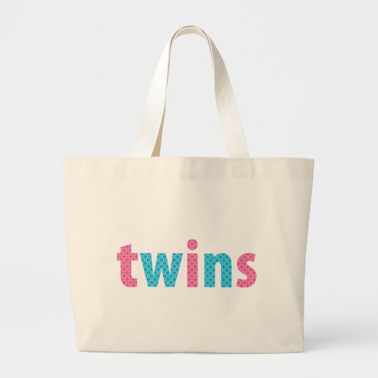 Grand Tote Bag COLLECTION DE VINS - mélange {aqua + rose} (Devant)