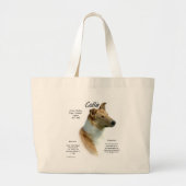 Grand Tote Bag Collie (sable lisse) Historique Conception (Devant)