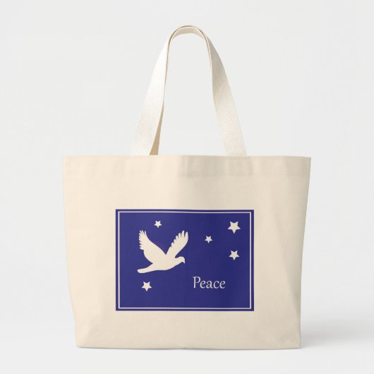 Grand Tote Bag colombe de paix (Devant)