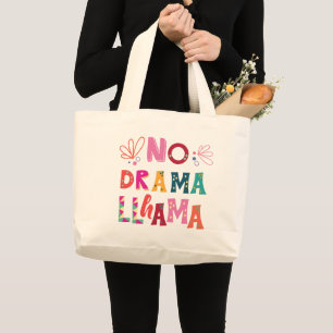 Grand Tote Bag Coloré aucun lama de drame