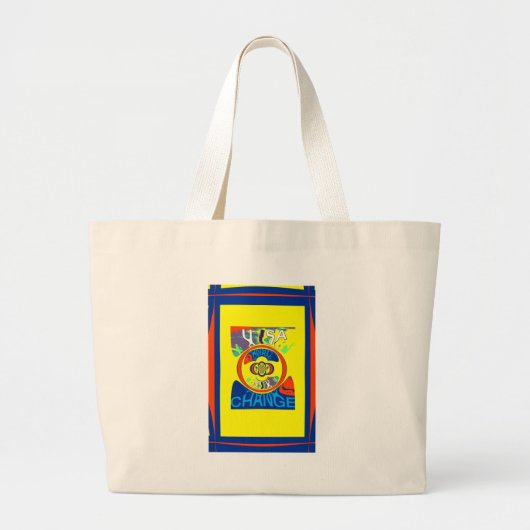 Grand Tote Bag Colorful USA Change : Un design festif (Devant)