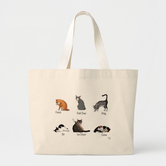 Grand Tote Bag Commandes Cat (Devant)