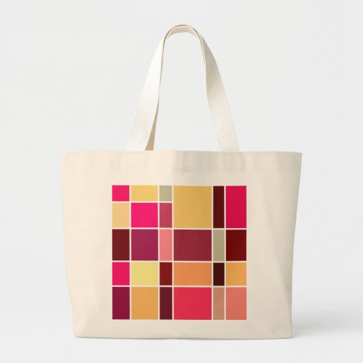 Grand Tote Bag Composition abstraite en couleur (Devant)