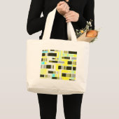 Grand Tote Bag Composition jaune (Devant (produit))