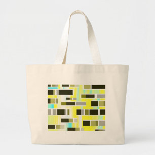 Grand Tote Bag Composition jaune