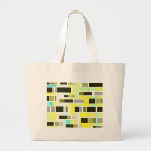 Grand Tote Bag Composition jaune (Devant)