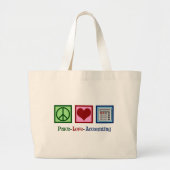 Grand Tote Bag Comptable des mûres comptables Peace Love (Devant)