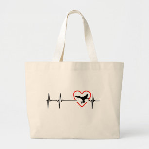 Grand Tote Bag conception de battement de coeur du Taekwondo