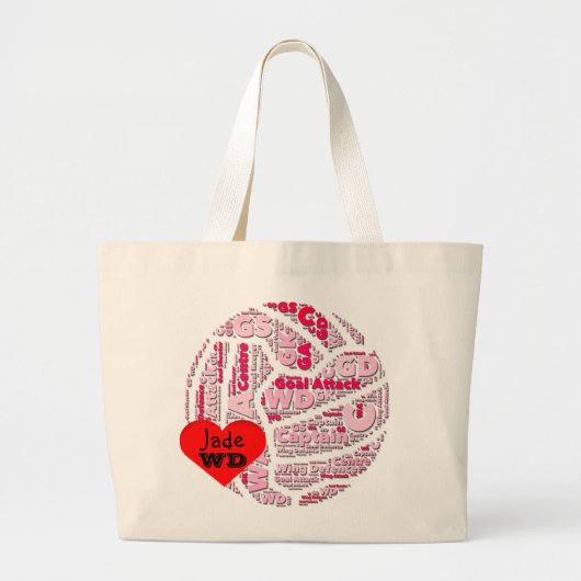 Grand Tote Bag Conception de boule de positions de net-ball (Devant)