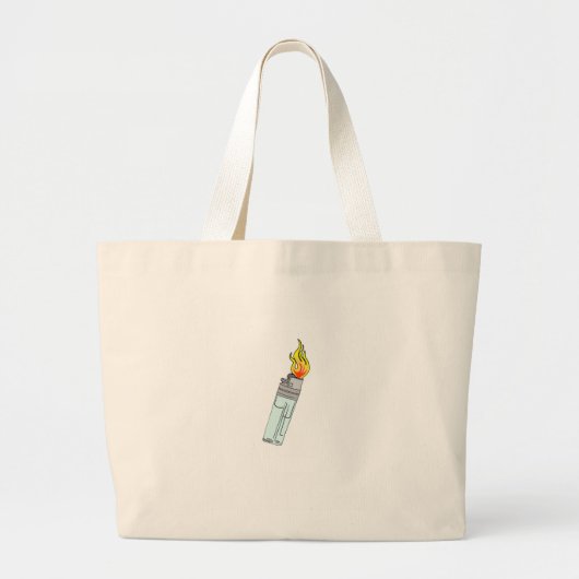 Grand Tote Bag Conception de briquet et de flamme (Devant)