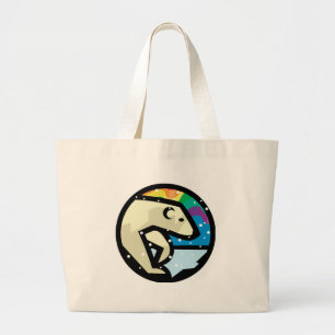 Grand Tote Bag conception de cercle d'ours polaires