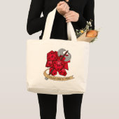 Grand Tote Bag Conception de dés barbares (Devant (produit))