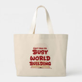 Grand Tote Bag Conception de devise de rédacteur de construction (Dos)