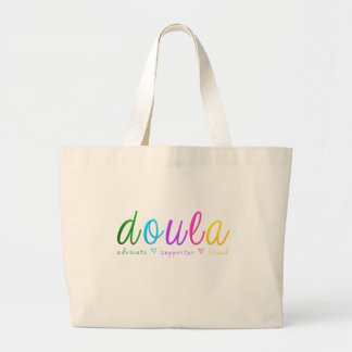 Grand Tote Bag Conception de Doula d'arc-en-ciel