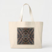 Grand Tote Bag Conception de fractale Plume de faisan (Devant)