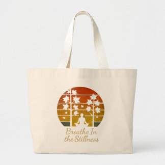 Grand Tote Bag Conception de la nature dans le calme respirez
