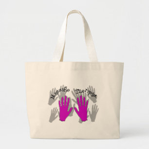 Grand Tote Bag Conception de mains de ROSE de thérapeute de