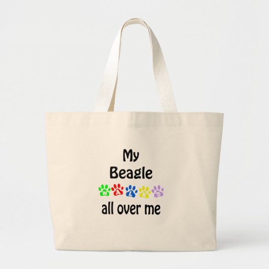 Grand Tote Bag Conception de marches beagles (Devant)