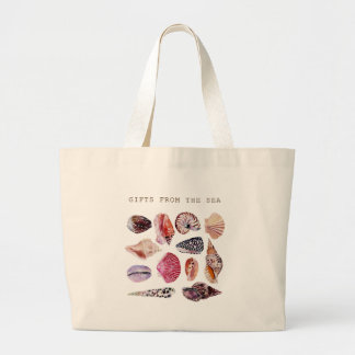 Grand Tote Bag Conception de motif de coquille de plage douce