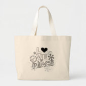 Grand Tote Bag conception de paix (Devant)