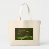 Grand Tote Bag Conception de papillon de Glasswing "temps clair" (Devant)