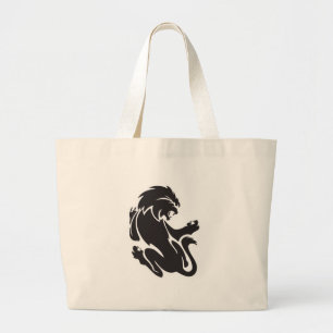 Grand Tote Bag Conception de tatouage Lion Tribal