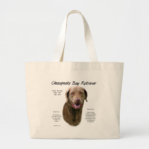 Grand Tote Bag Conception d'histoire de Retriever de la Baie de