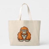 Grand Tote Bag Conception graphique de style Kawaii dans des tein (Dos)