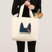 Grand Tote Bag Conception pointue de nation d'oreille (Devant (produit))