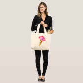 Grand Tote Bag Cône de crème glacée (Devant (modèle))