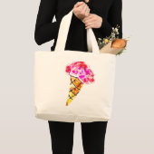 Grand Tote Bag Cône de crème glacée (Devant (produit))