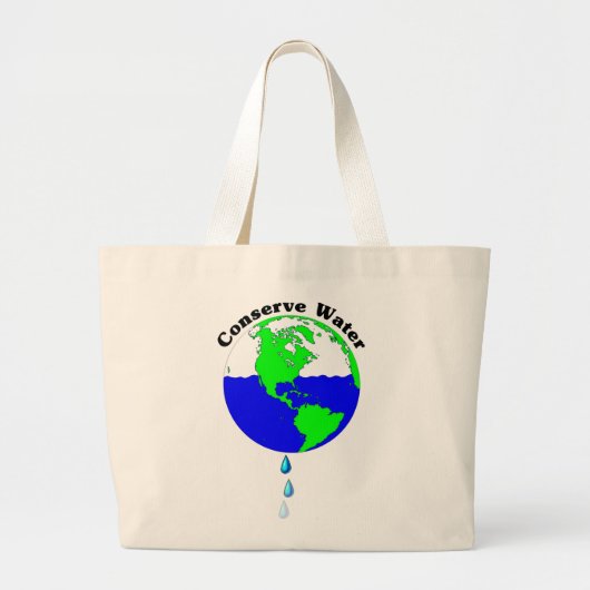 Grand Tote Bag Conserver l'eau (Devant)