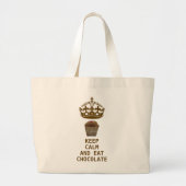 GRAND TOTE BAG CONSERVEZ LE CHOCOLAT DE MANGE CALME (Devant)