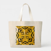 Grand Tote Bag Constellation Primitive Abstraite Géométrique (Dos)