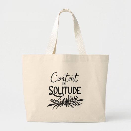 Grand Tote Bag Contenu en solitude (Devant)