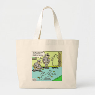 Grand Tote Bag Contour à la craie Cadeaux drôles de police et obj
